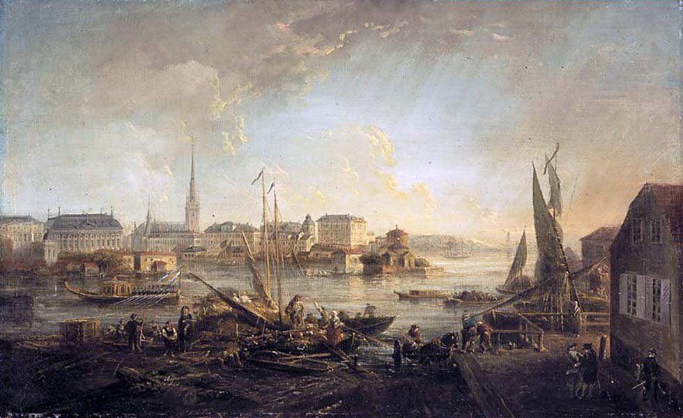 View from Rodbodtorget towards Gamla stan and Riddarholmen